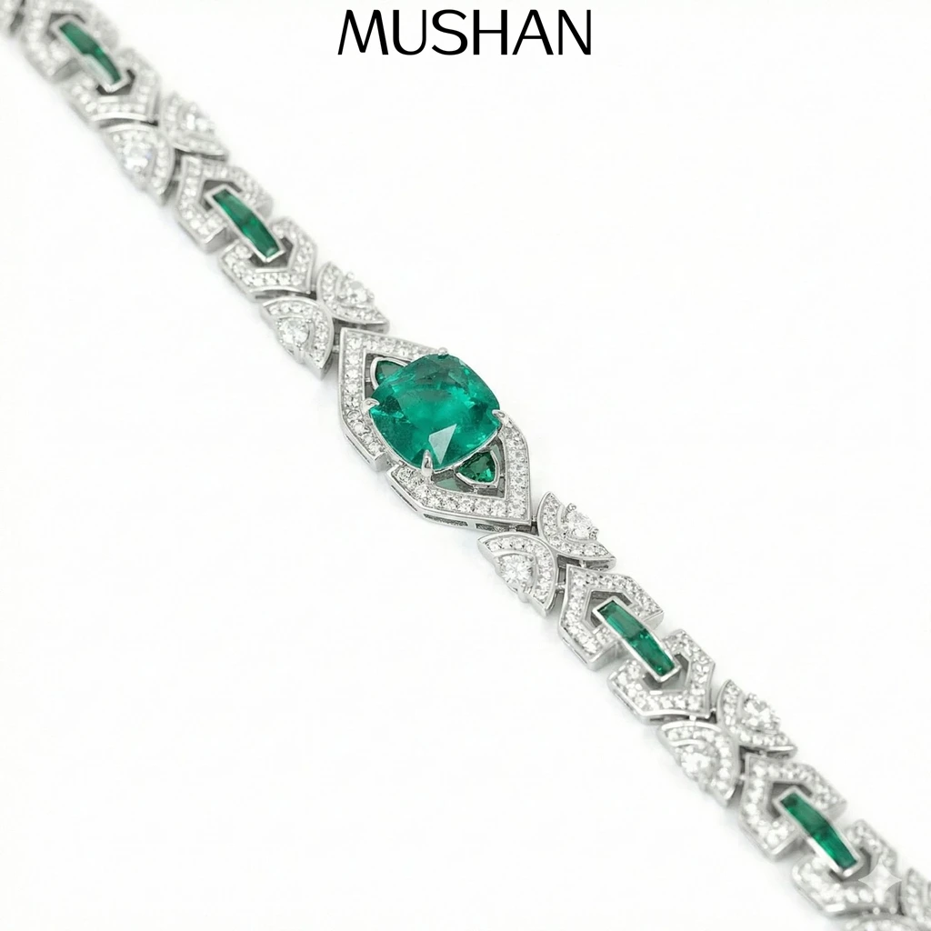 MuShan Jewelry 925 Sterling Silver Bangle 5A CZ Gemstones Designer High Carbon Diamond 925 Sterling Silver Bracelet Accessories
MuShan Jewelry 925 Sterling Silver Bangle 5A CZ Gemstones Designer High Carbon Diamond 925 Sterling Silver Bracelet Accessories