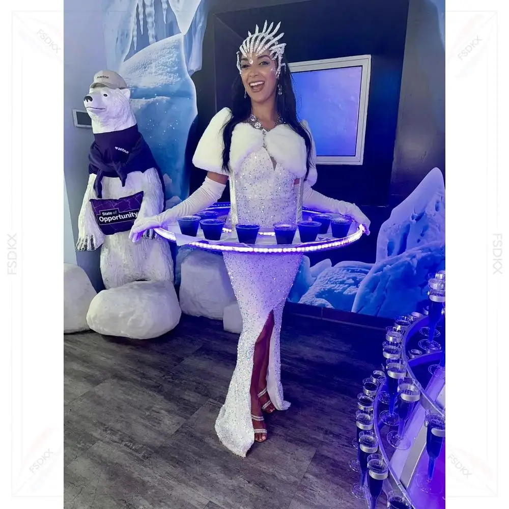 FSDKX Frosted Plexiglass Champagne Serving Tray with Slots for Bars
FSDKX Frosted Plexiglass Champagne Serving Tray with Slots for Bars