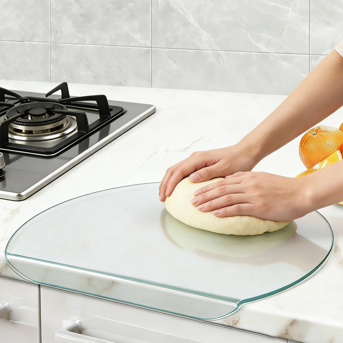 Transparent black cutting board, circular cutting board, dining mat, hygienic and lightweight, with countertop lip - non slip, e
Transparent black cutting board, circular cutting board, dining mat, hygienic and lightweight, with countertop lip - non slip, e