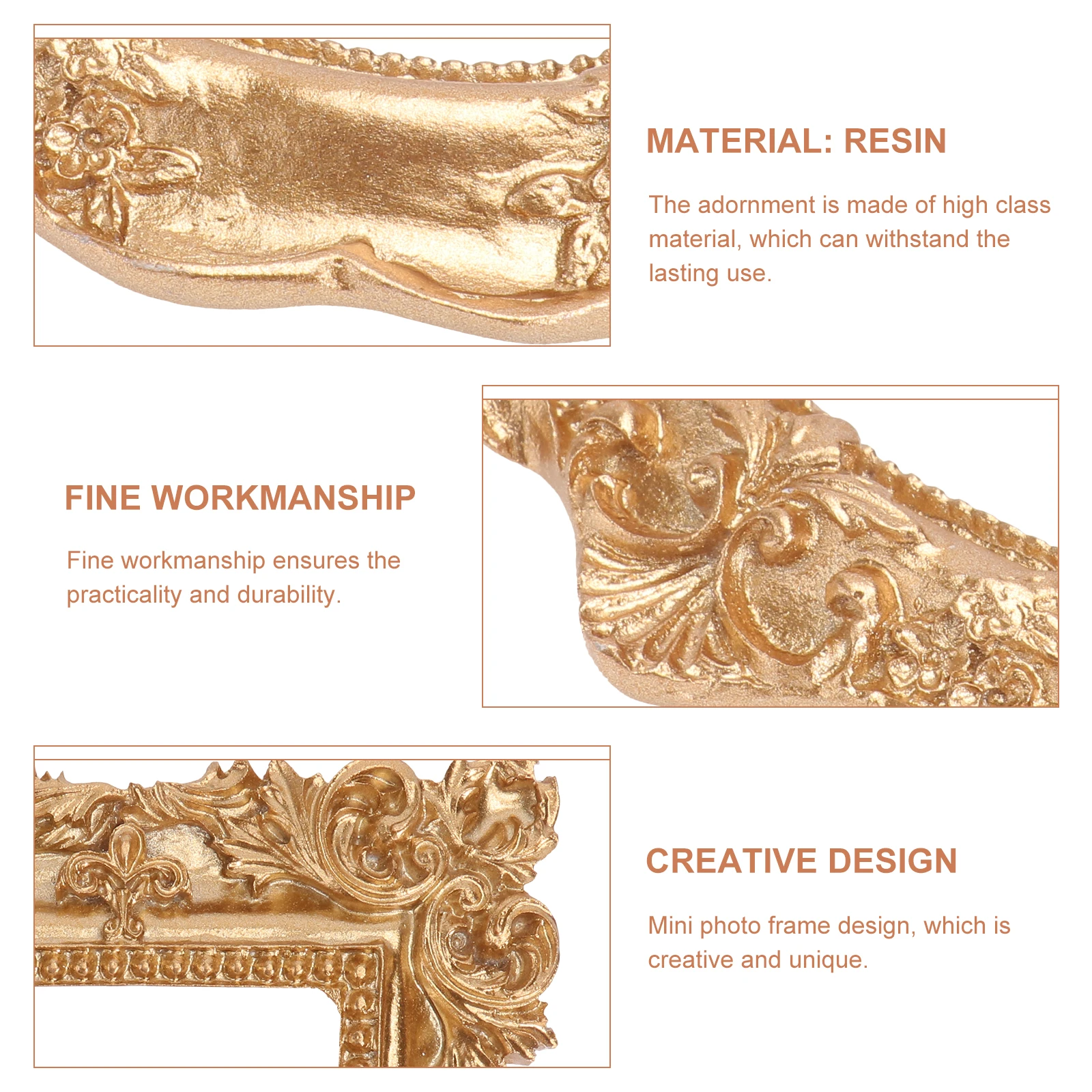 2Pcs Photo Frame Decor Mini Creative Carved Resin Picture Frame Ornament Desktop Home Adornment Gift Collection
2Pcs Photo Frame Decor Mini Creative Carved Resin Picture Frame Ornament Desktop Home Adornment Gift Collection