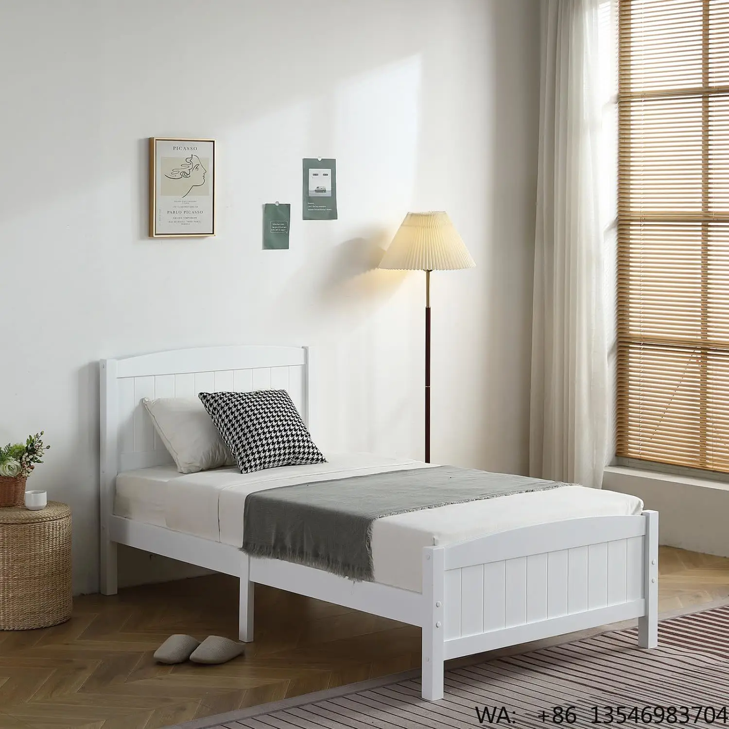 Minimalist Solid Wood Kids Bed Frame with Safety Guardrail Anti-Fall Stable Toddler Bedroom Furniture
Minimalist Solid Wood Kids Bed Frame with Safety Guardrail Anti-Fall Stable Toddler Bedroom Furniture