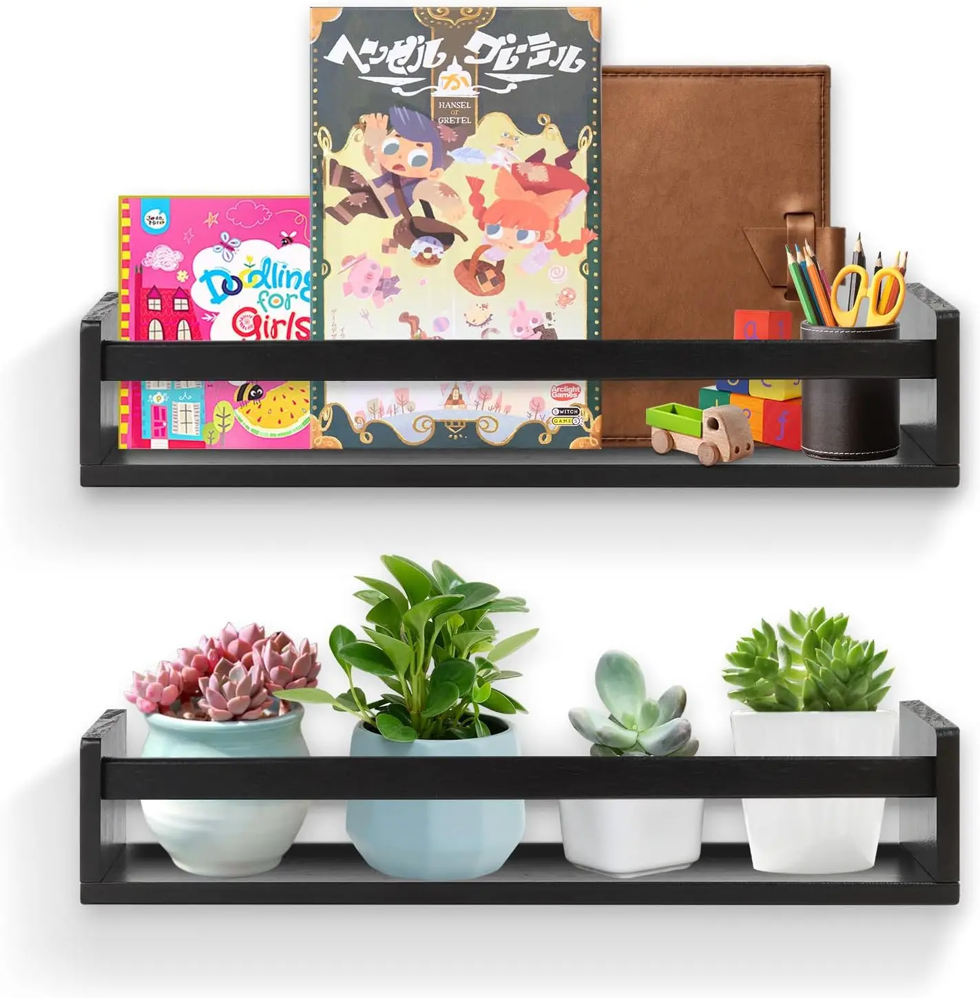 Floating Shelves for Wall, Black Nursery Book Shelves 2 Pack, 23.6 inch Kids Bookshelf, Wall Shelves for Living Room Be
Floating Shelves for Wall, Black Nursery Book Shelves 2 Pack, 23.6 inch Kids Bookshelf, Wall Shelves for Living Room Be