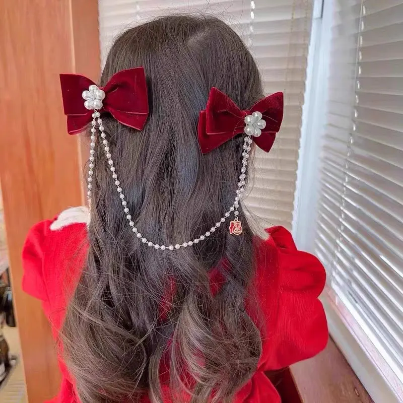 Bow Tassel Women's Hairpin Korean Fashion Imitation Pearl Luxury Wedding Party Gift Vacation Side Clip Women's Hair Accessories
Bow Tassel Women's Hairpin Korean Fashion Imitation Pearl Luxury Wedding Party Gift Vacation Side Clip Women's Hair Accessories