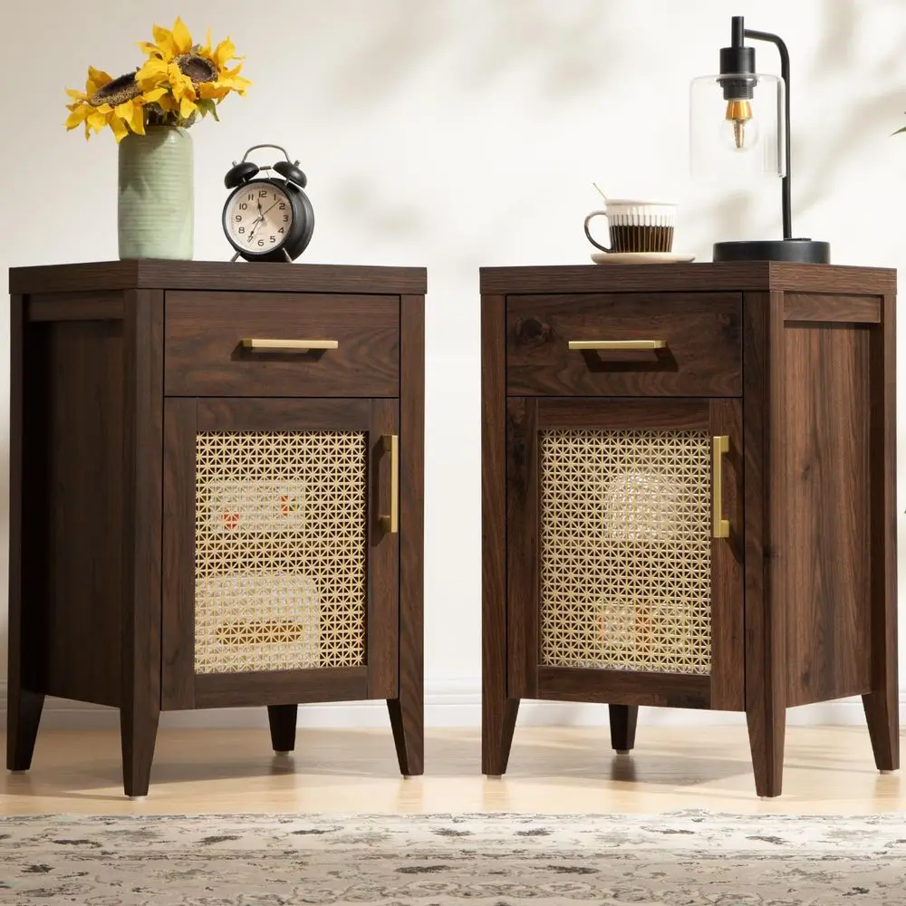 Tall Nightstands Set of 2 with Drawer, Mid Century Modern Wooden Night Stand Rustic Bedside Tables with Storage, Vintage End Ta
Tall Nightstands Set of 2 with Drawer, Mid Century Modern Wooden Night Stand Rustic Bedside Tables with Storage, Vintage End Ta