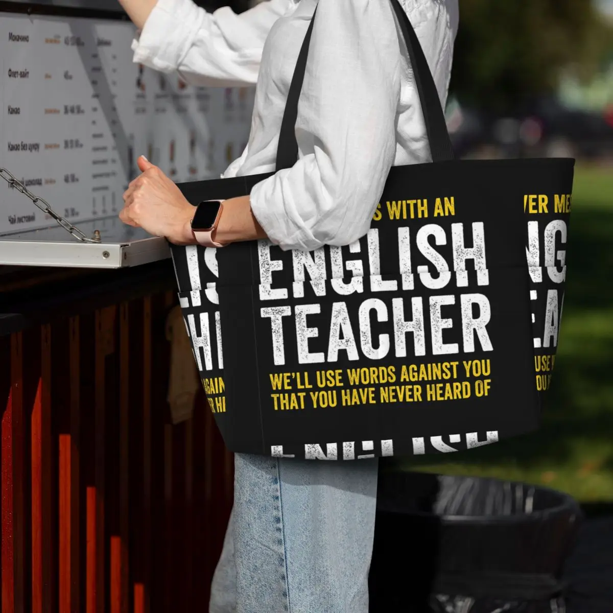 Never Mess With An English Teacher Beach Tote Bag Sport Gym Yoga Duffle Large Tote Bag Women Travel Bag Fitness bag
Never Mess With An English Teacher Beach Tote Bag Sport Gym Yoga Duffle Large Tote Bag Women Travel Bag Fitness bag