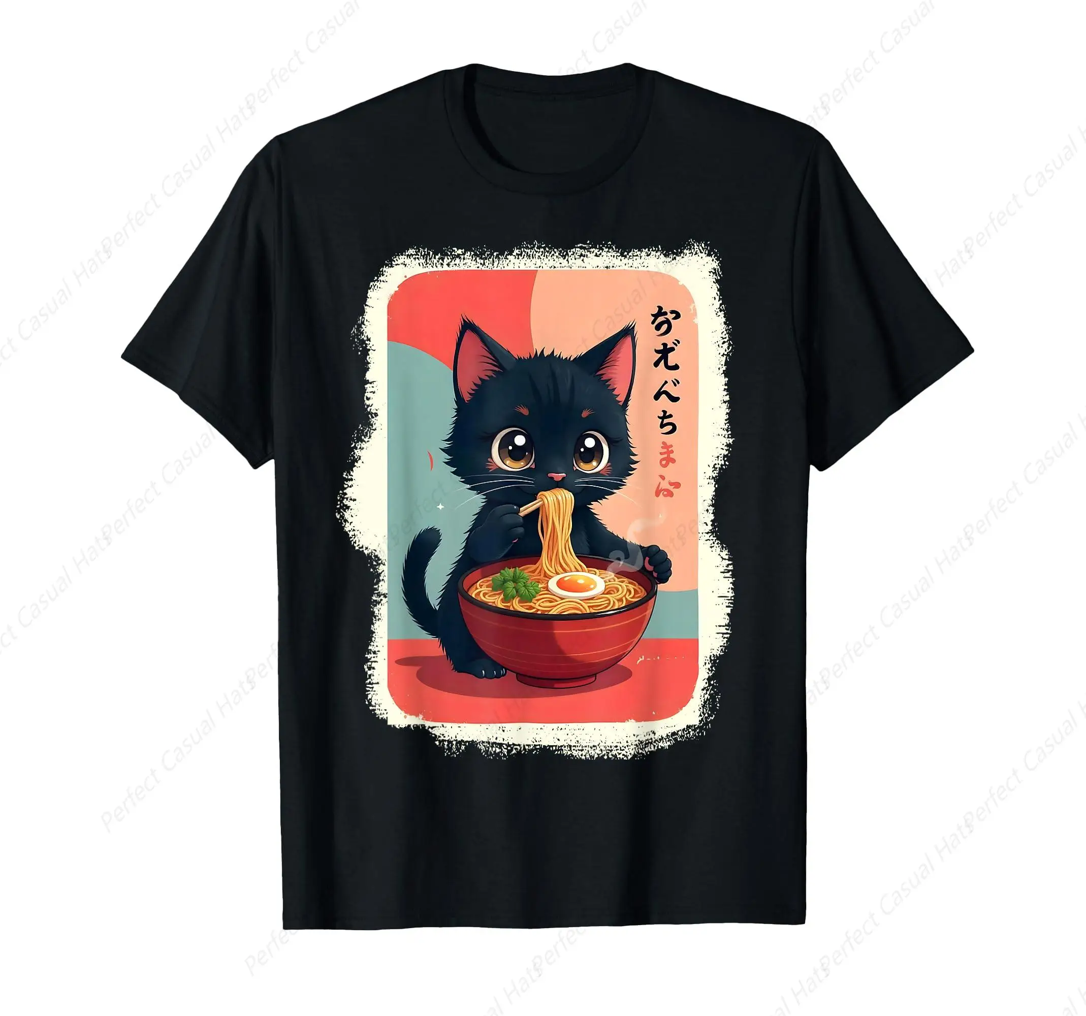 Funny Kitten Eating Japanese Noodles Anime Manga Baby Cat Ramen Kawaii Cotton T-Shirt Unisex
Funny Kitten Eating Japanese Noodles Anime Manga Baby Cat Ramen Kawaii Cotton T-Shirt Unisex