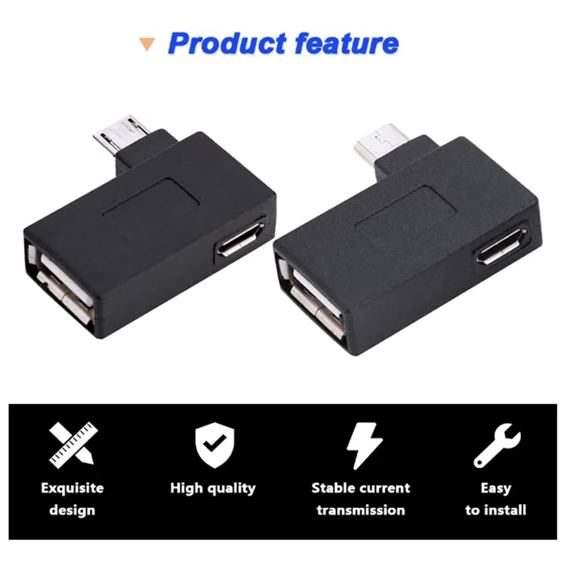 90-градусный адаптер Micro USB OTG (левый + правый) Адаптер Micro USB OTG с питанием от 2 в 1 для стрелового потокового ТВ-палки,
90-градусный адаптер Micro USB OTG (левый + правый) Адаптер Micro USB OTG с питанием от 2 в 1 для стрелового потокового ТВ-палки,