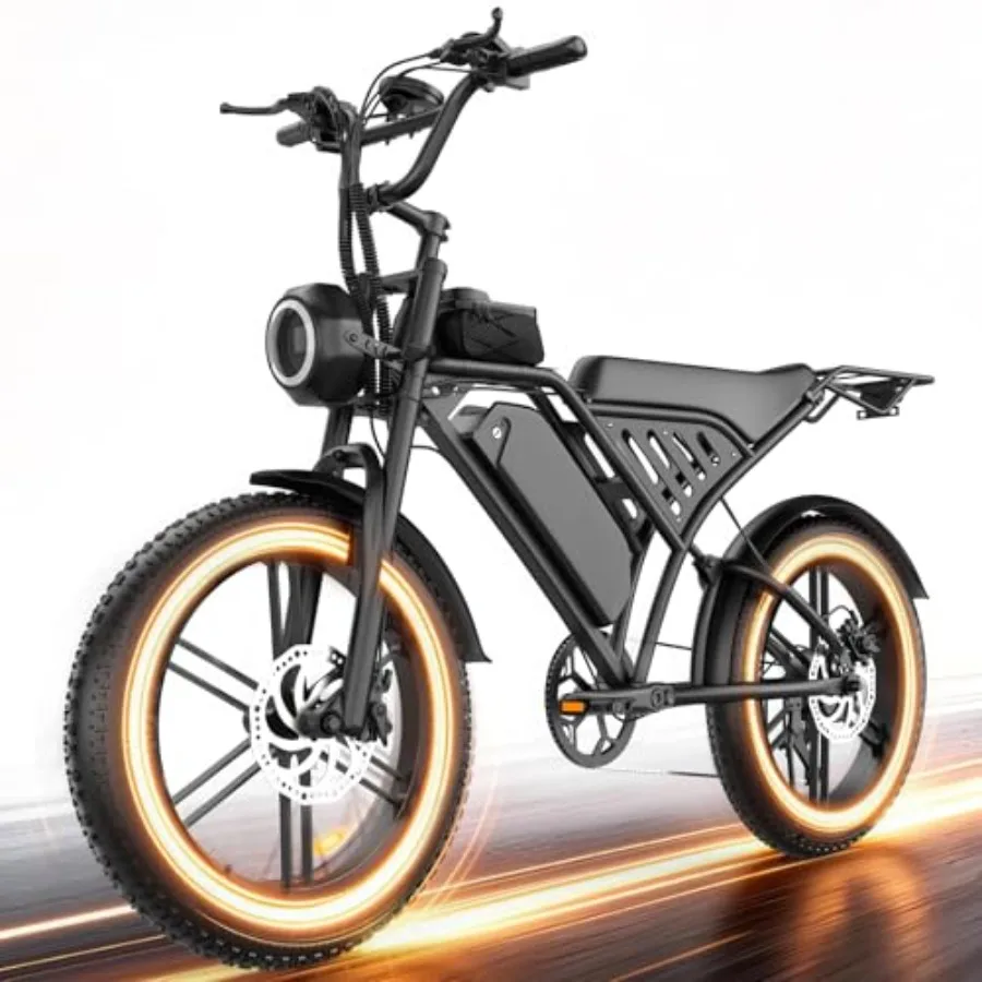 All-terrain electric mountain bike for adults: 2000W peak power 28MPH speed 48V 20Ah removable battery 35-mile range 500LBS loa
All-terrain electric mountain bike for adults: 2000W peak power 28MPH speed 48V 20Ah removable battery 35-mile range 500LBS loa