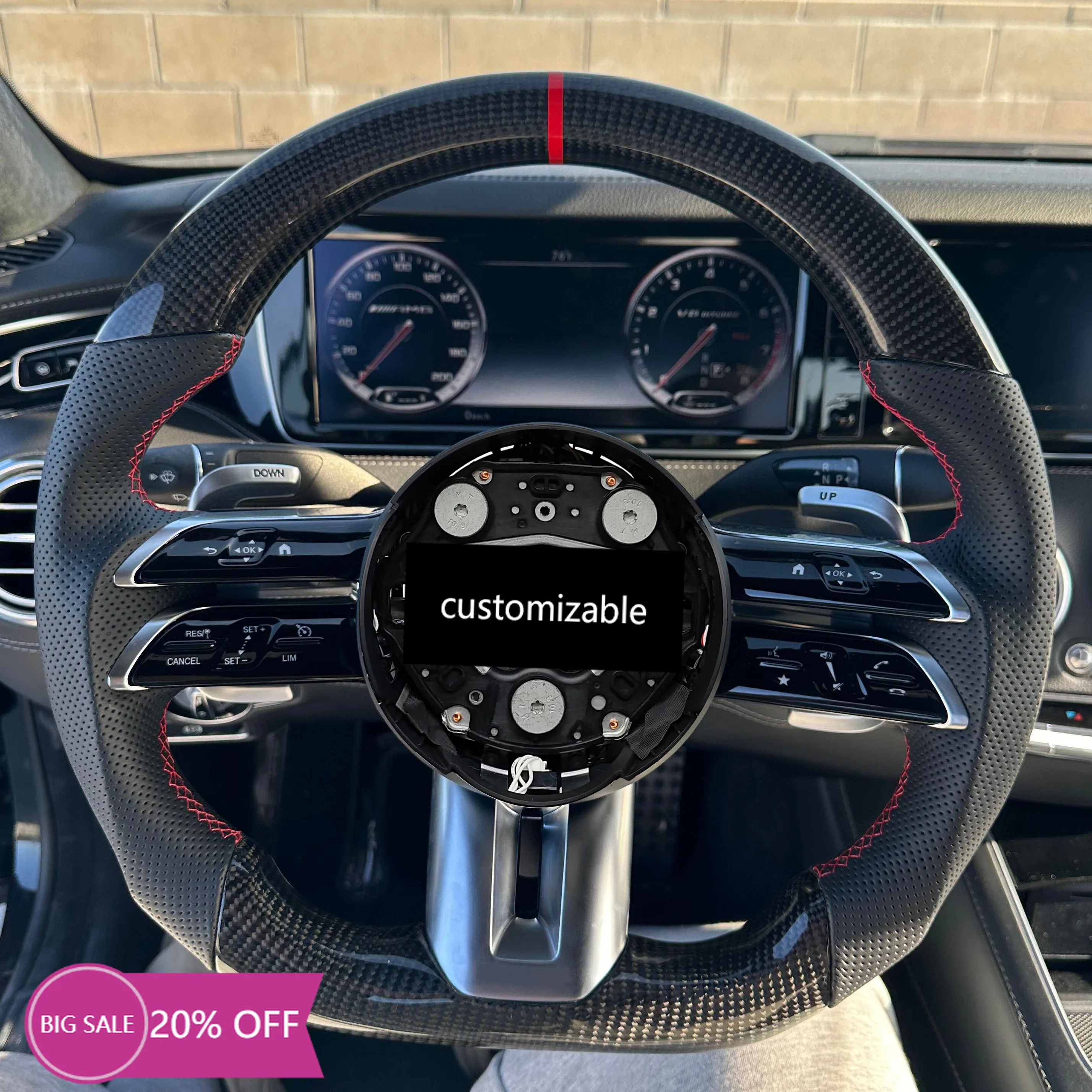 Sports Steering Wheel for Mercedes Benz A180 C200 C260 E300 GLA GLB GLC GLE GLK300 E300 GLC GLE Plug and Play Without airbags
Sports Steering Wheel for Mercedes Benz A180 C200 C260 E300 GLA GLB GLC GLE GLK300 E300 GLC GLE Plug and Play Without airbags