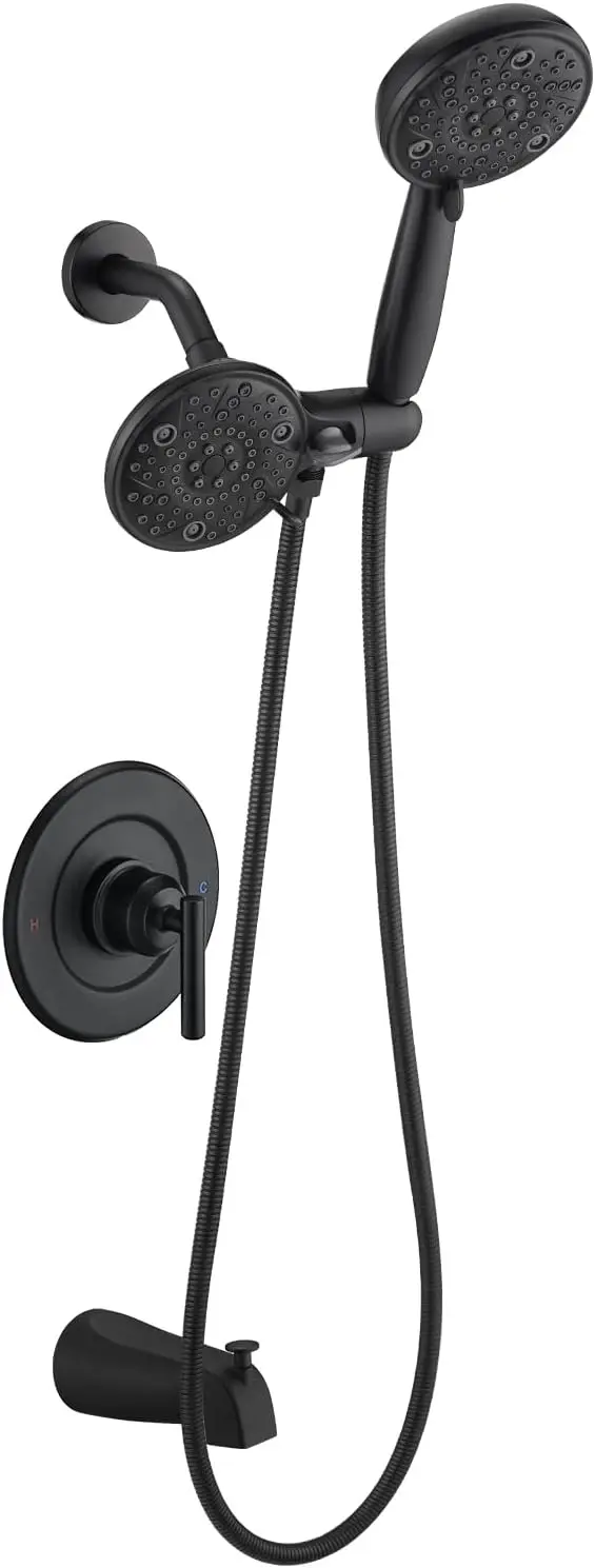 Dual Shower Combo with High Pressure, Matte Black Trim Kit for Bathroom Faucet Replacement
Dual Shower Combo with High Pressure, Matte Black Trim Kit for Bathroom Faucet Replacement