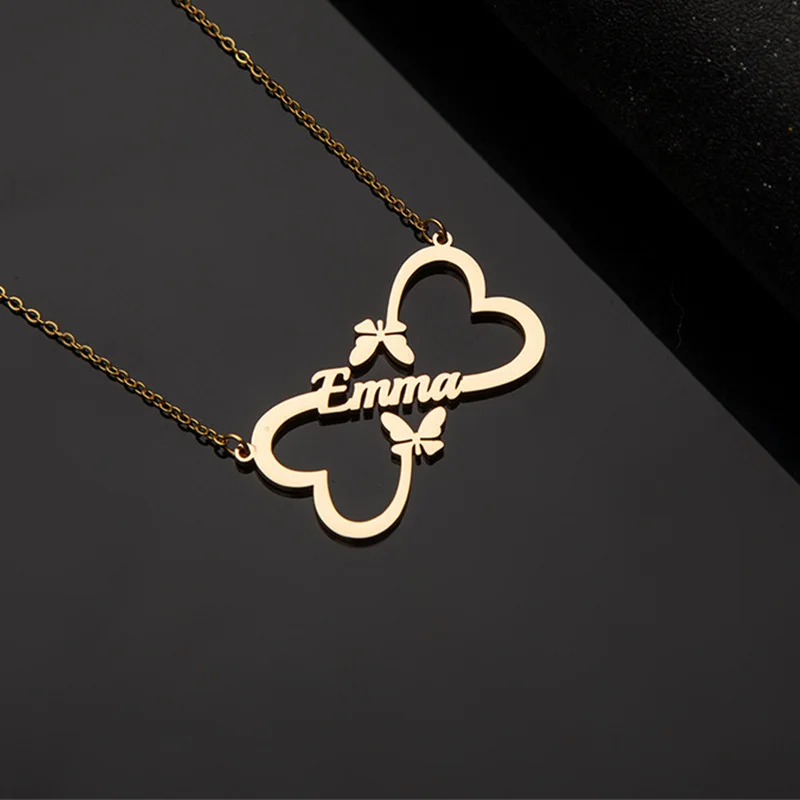Custom Name Necklaces Letter Cutting Butterfly Heart Pendent Personalized Jewelry Stainless Steel Chain for Women Girls Gift
Custom Name Necklaces Letter Cutting Butterfly Heart Pendent Personalized Jewelry Stainless Steel Chain for Women Girls Gift