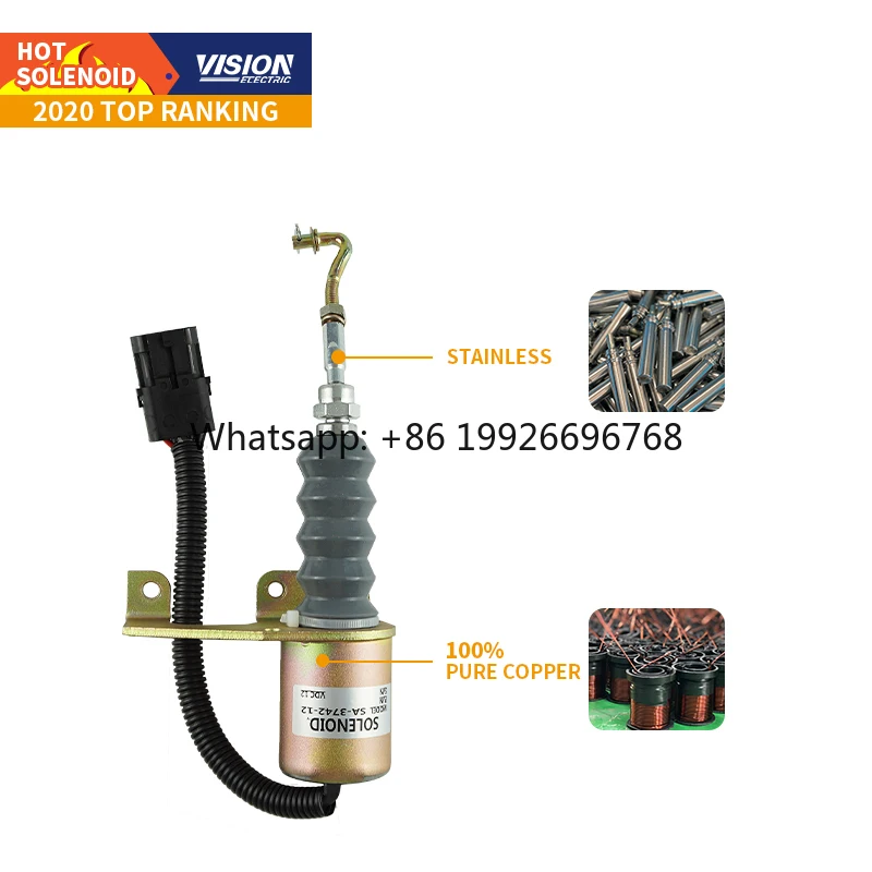SA-3742 12 24 Shutoff Stop Solenoid Valve Fuel Stop Solenoid 9100-981B
SA-3742 12 24 Shutoff Stop Solenoid Valve Fuel Stop Solenoid 9100-981B