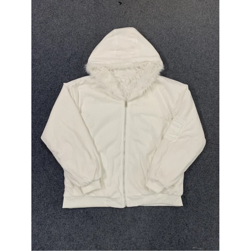 Autumn and winter highstreet solid color versatile double-sided white hooded sweatshirt American plush hat warm loose sweatshirt
Autumn and winter highstreet solid color versatile double-sided white hooded sweatshirt American plush hat warm loose sweatshirt