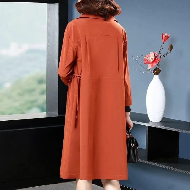 Windbreaker Jacket Women Spring Autumn 2025 New Temperament Female Korean Westernized Mid Length Knee Length Thin Loose Jacket
Windbreaker Jacket Women Spring Autumn 2025 New Temperament Female Korean Westernized Mid Length Knee Length Thin Loose Jacket