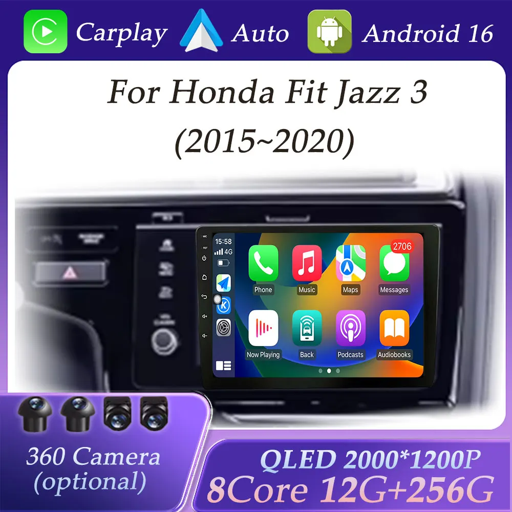 CarPlay for Honda Fit Jazz 3 2015 - 2020 Car Radio Multimedia Player DSP Stereo Split Screen GPS Navi DSP Stereo HD Screen WIFI
CarPlay for Honda Fit Jazz 3 2015 - 2020 Car Radio Multimedia Player DSP Stereo Split Screen GPS Navi DSP Stereo HD Screen WIFI