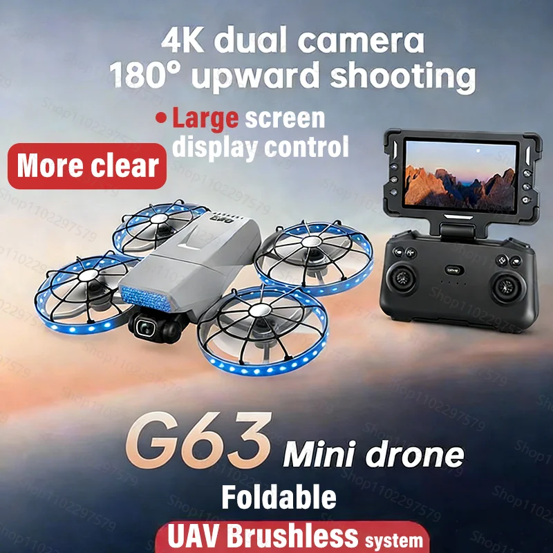 Новый радиоуправляемый дрон G63 8K 5G 2.4G GPS для профессиональной аэрофотосъемки, квадрокоптер с двумя HD-камерами, игрушка, подарок
Новый радиоуправляемый дрон G63 8K 5G 2.4G GPS для профессиональной аэрофотосъемки, квадрокоптер с двумя HD-камерами, игрушка, подарок
