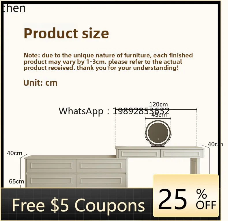 BB Cream Style Dressing Table Modern Bedroom Simple Light Luxury High-end Master Bedroom Corner Makeup Table New Model
BB Cream Style Dressing Table Modern Bedroom Simple Light Luxury High-end Master Bedroom Corner Makeup Table New Model