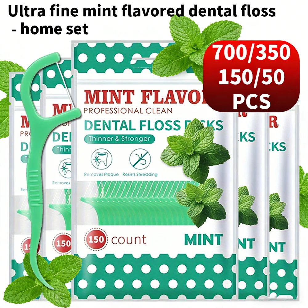 Ultra fine mint dental floss stick, home set, 50/150/350/700PCS disposable oral cleaning tools
Ultra fine mint dental floss stick, home set, 50/150/350/700PCS disposable oral cleaning tools
