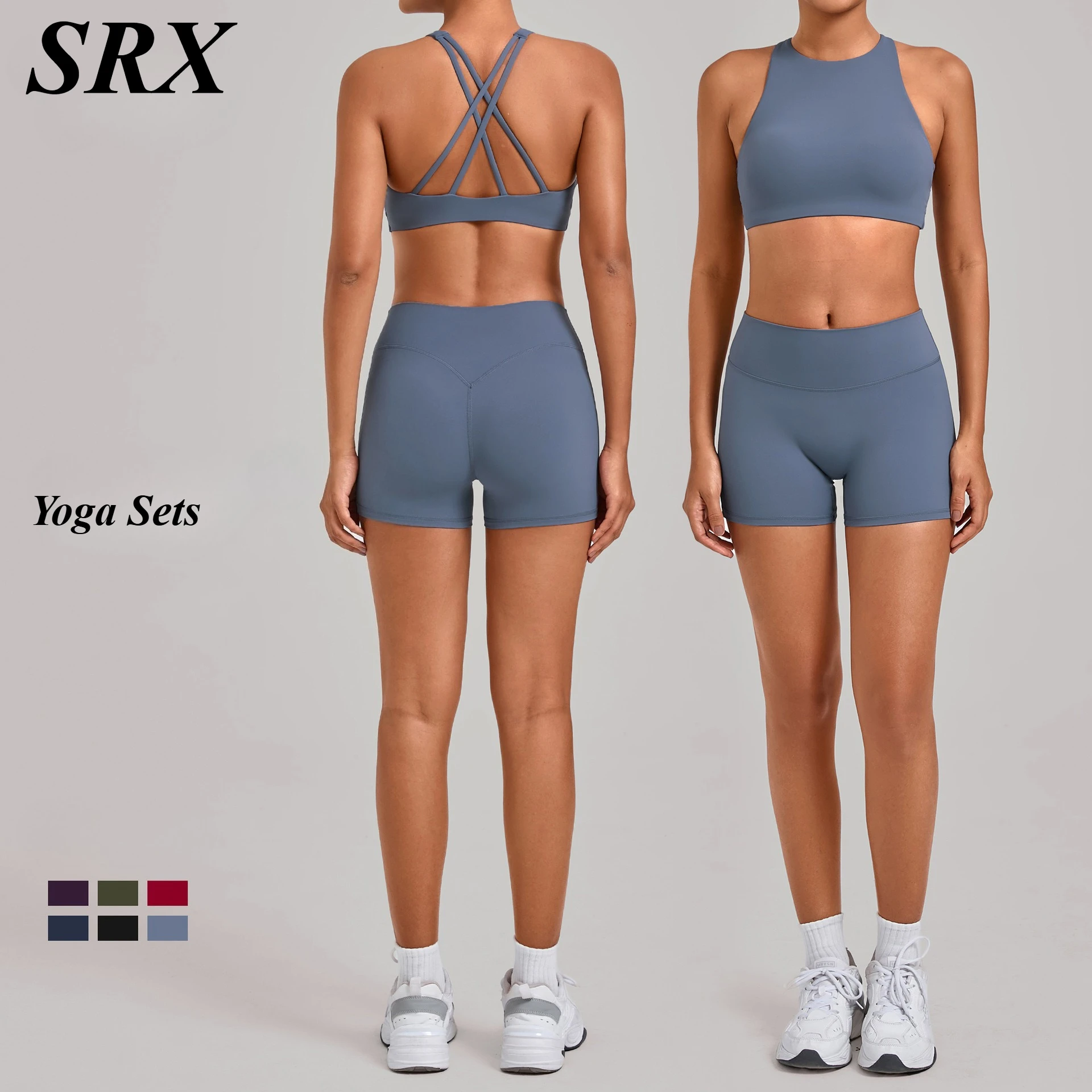 Женские комплекты для йоги: спортивный топ с красивой спинкой и шорты с эффектом подтяжки бедер для фитнеса, бега на улице, тренировок в зале
Женские комплекты для йоги: спортивный топ с красивой спинкой и шорты с эффектом подтяжки бедер для фитнеса, бега на улице, тренировок в зале