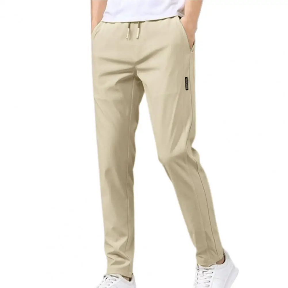 Summer Men's Casual Pants Thin Soft Elasticity Lace-up Waist Solid Color Pocket Applique Korea Grey Black Work Trousers Male
Summer Men's Casual Pants Thin Soft Elasticity Lace-up Waist Solid Color Pocket Applique Korea Grey Black Work Trousers Male