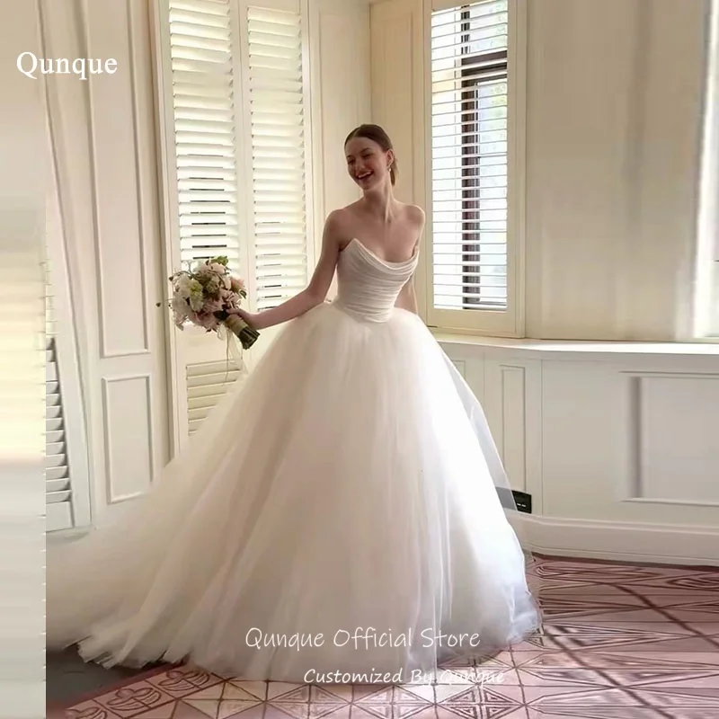 Свадебное платье Qunque из атласа и тюля с драпированным вырезом, многослойное, А-силуэт, с рюшами, ручной работы, 2026, на заказ
Свадебное платье Qunque из атласа и тюля с драпированным вырезом, многослойное, А-силуэт, с рюшами, ручной работы, 2026, на заказ