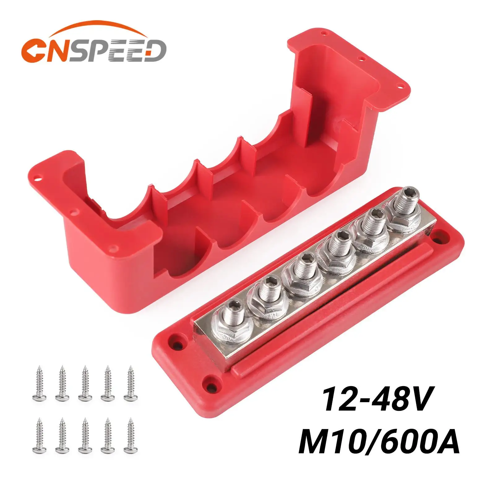 Power Distribution Block for Automotive RV Vehicles Truck Boat M10 12-48V Buss Bar 600Amp Electrical 6 Way Terminal Block Yachts
Power Distribution Block for Automotive RV Vehicles Truck Boat M10 12-48V Buss Bar 600Amp Electrical 6 Way Terminal Block Yachts