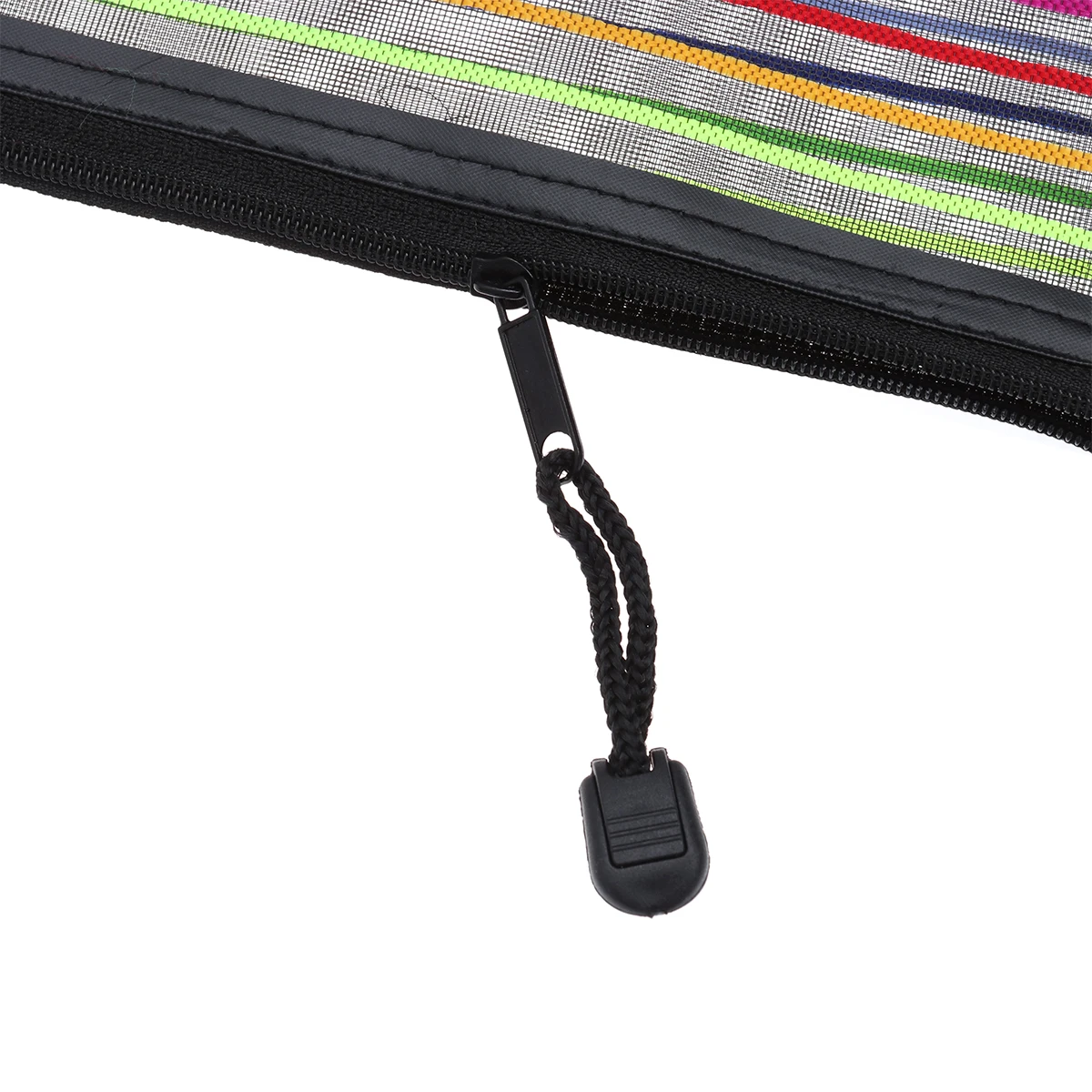 12pcs Mesh Pouch Zipper Storage Bag Nylon Pencil Case Rainbow Stripes Lightweight Travel ganizer Easy Access
12pcs Mesh Pouch Zipper Storage Bag Nylon Pencil Case Rainbow Stripes Lightweight Travel ganizer Easy Access
