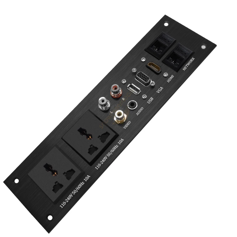 Панельная розетка из алюминиевого сплава USB AV 3,5 мм разъем VGA RJ45/TV/Fiber HDMI-совместимая настольная настенная розетка
Панельная розетка из алюминиевого сплава USB AV 3,5 мм разъем VGA RJ45/TV/Fiber HDMI-совместимая настольная настенная розетка