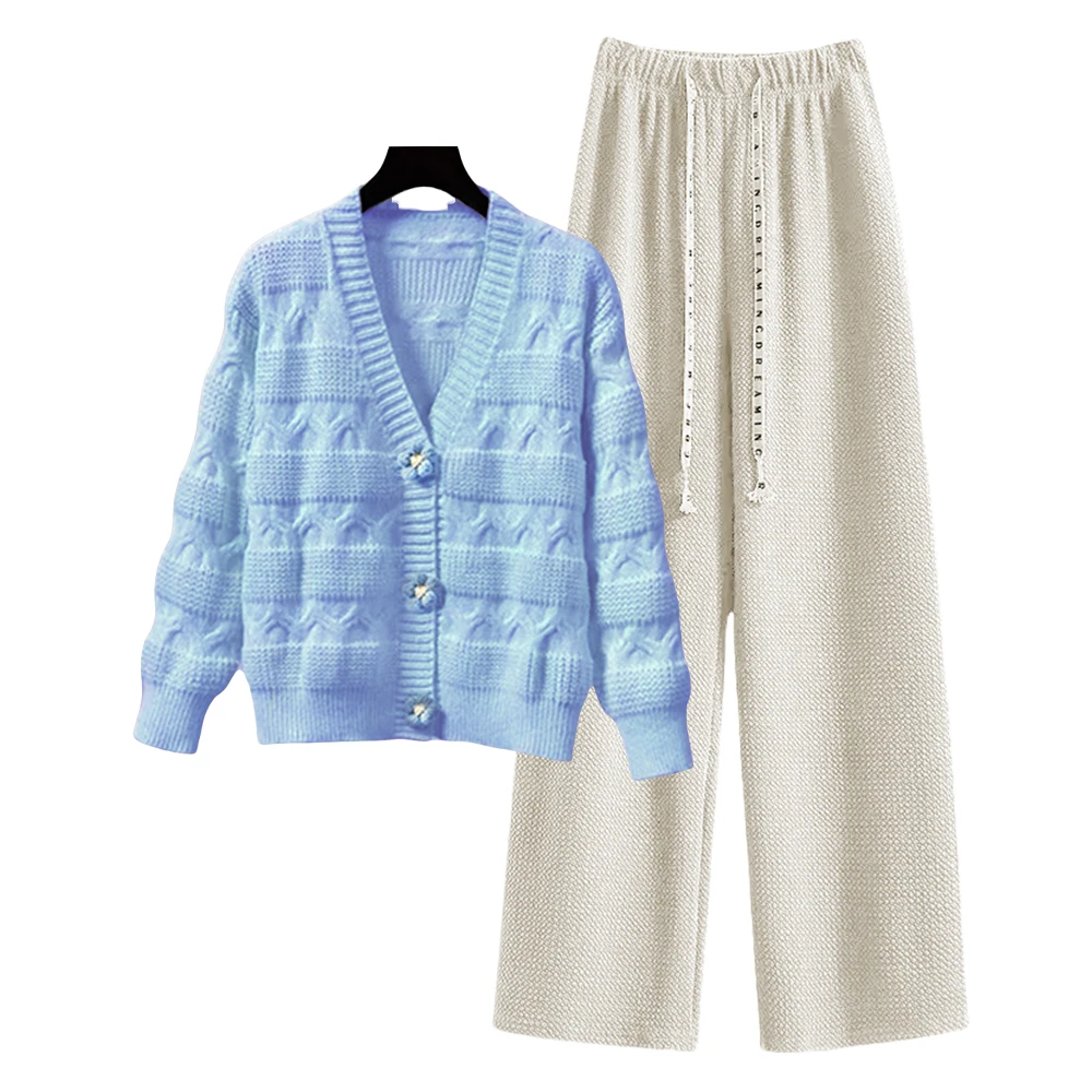 Новые зимние комплекты в тон, однотонный свитер в полоску с цветочным принтом, комплект со штанами, женский комплект из двух предметов, повседневный трендовый вязаный кардиган, шикарный
Новые зимние комплекты в тон, однотонный свитер в полоску с цветочным принтом, комплект со штанами, женский комплект из двух предметов, повседневный трендовый вязаный кардиган, шикарный
