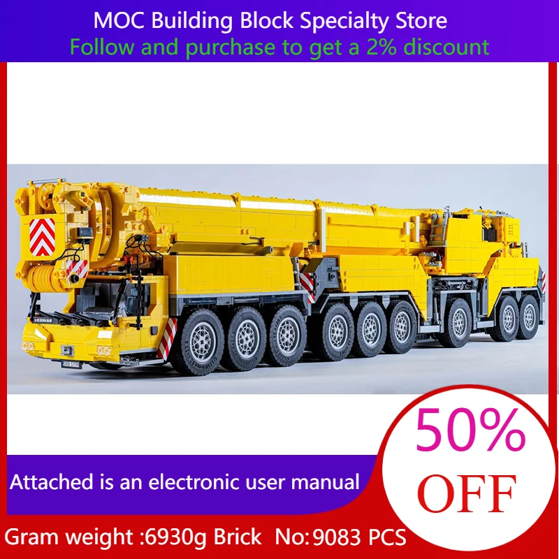Модель строительного блока MOC 242545, набор кранов для инженерной машины 9083, детали LTM 1750 91, игрушка для мальчиков и взрослых, подарок на день рождения
Модель строительного блока MOC 242545, набор кранов для инженерной машины 9083, детали LTM 1750 91, игрушка для мальчиков и взрослых, подарок на день рождения