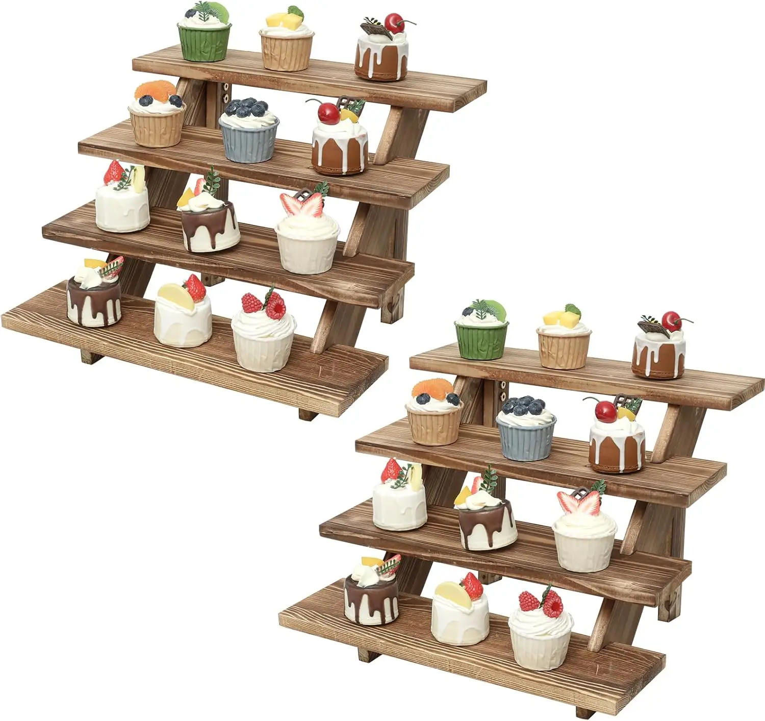 Rustic Wooden Cupcake Stand for 24 Cupcakes, 2-Pack Stepped Display for Weddings & Parties
Rustic Wooden Cupcake Stand for 24 Cupcakes, 2-Pack Stepped Display for Weddings & Parties