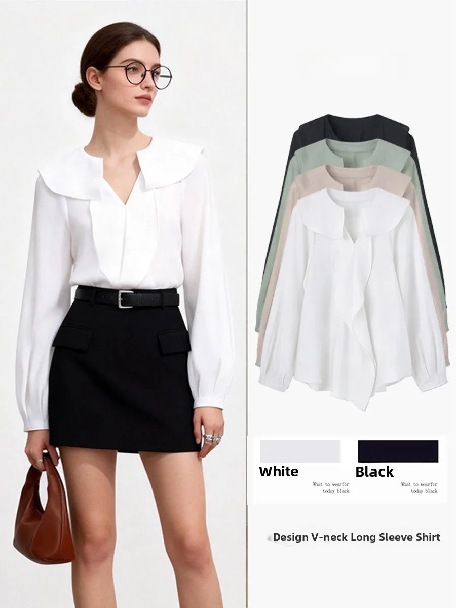 Elegant V-Neck Long Sleeve Women's Shirt Chiffon Draping Design Summer Fashion Blouse Gauze Shirt Polka Dot Print Loose Fit
Elegant V-Neck Long Sleeve Women's Shirt Chiffon Draping Design Summer Fashion Blouse Gauze Shirt Polka Dot Print Loose Fit