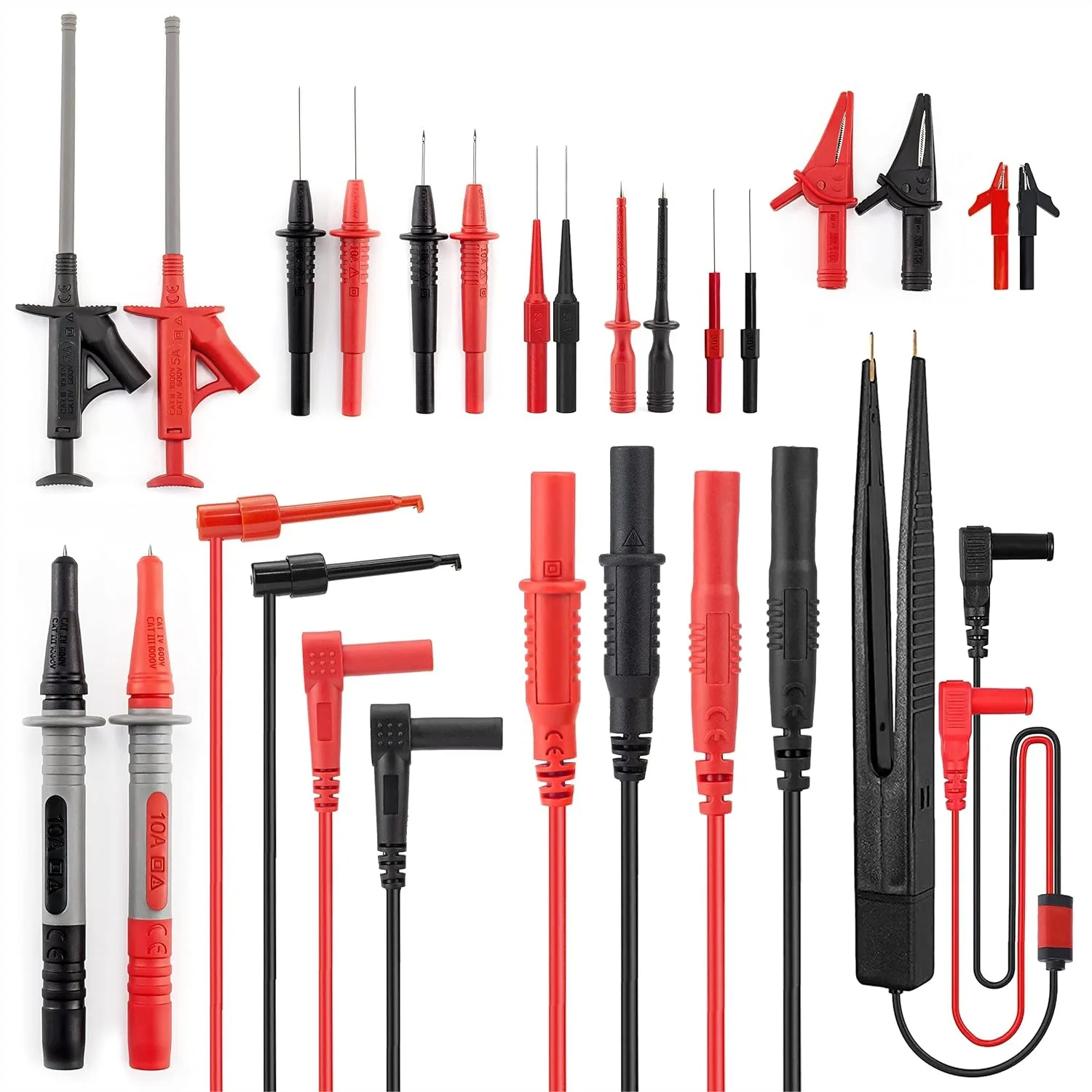 23PCS Multimeter Test Leads Kit with Replaceable Precision Probes and Alligator Clips for Digital Electrical Testing
23PCS Multimeter Test Leads Kit with Replaceable Precision Probes and Alligator Clips for Digital Electrical Testing
