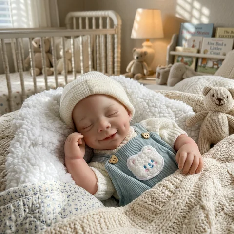 16 Inch Full Body Silicone Reborn Baby Doll April Hand Painted Soft Touch Washable Bebe Reborn Collectible Art Display Gift
