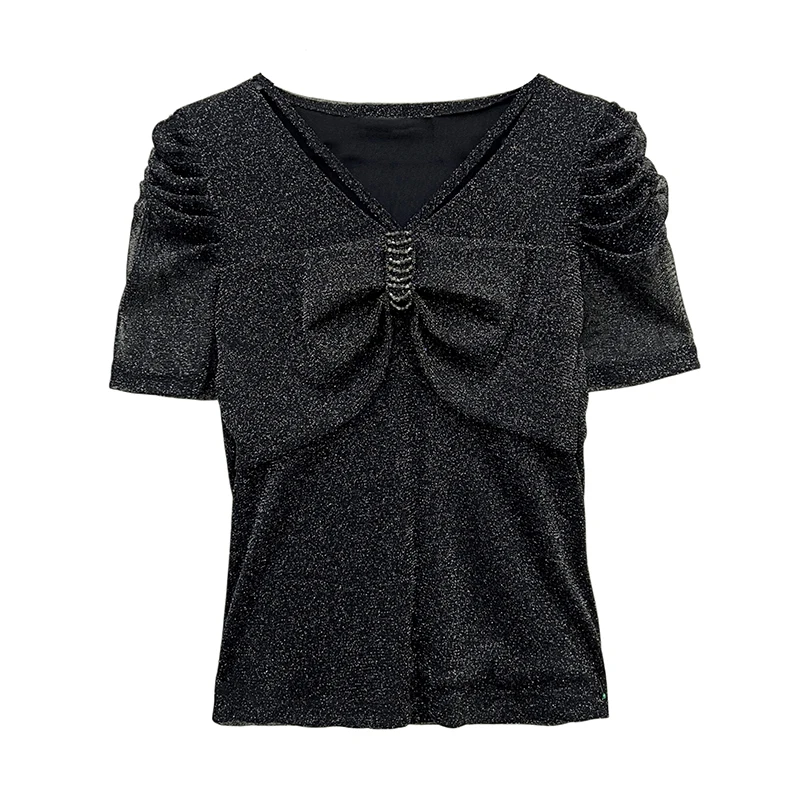 MadBlack-Women European T-Shirt, Sexy V Neck Beading, Fashion Short Sleeve Slim S-3XL Mesh Thin Tee, 2026 Summer New T65213CC
MadBlack-Women European T-Shirt, Sexy V Neck Beading, Fashion Short Sleeve Slim S-3XL Mesh Thin Tee, 2026 Summer New T65213CC