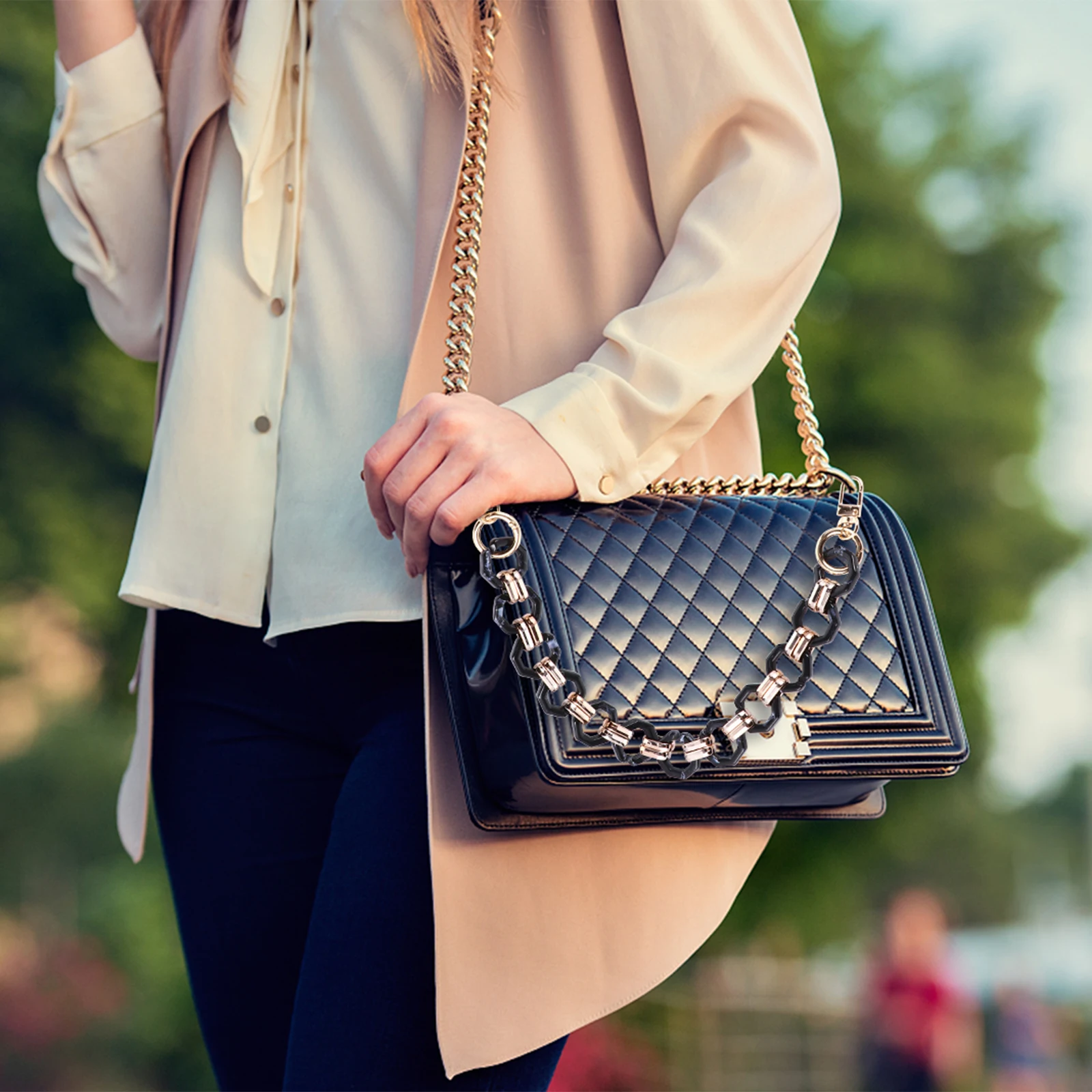 Retro Resin Chain Tote Bag Straps Shoulder Handle Purses Handbag Replacements DIY Fashion Bag Accessories Environmental Material
Retro Resin Chain Tote Bag Straps Shoulder Handle Purses Handbag Replacements DIY Fashion Bag Accessories Environmental Material