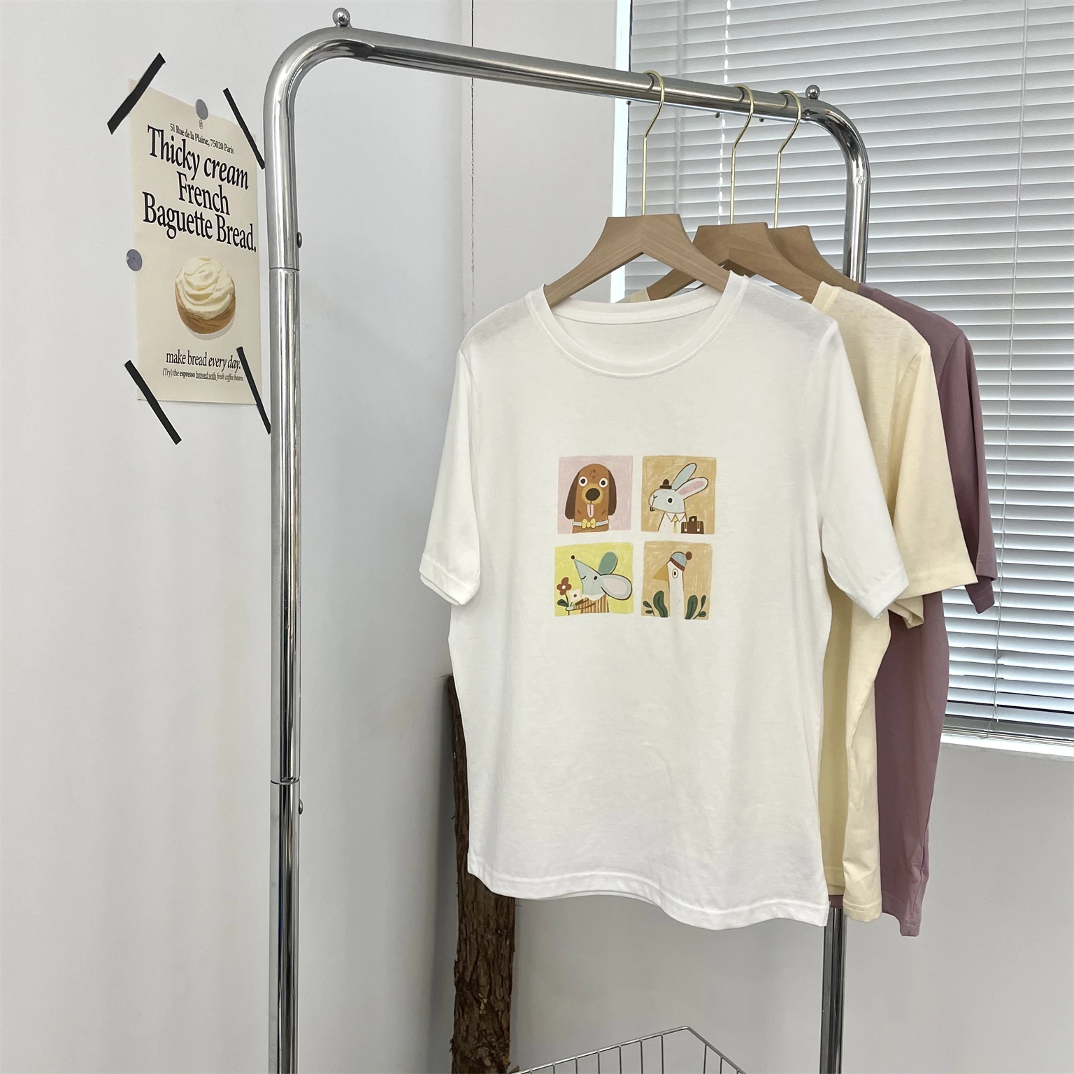 Animal Cartoon Print T-shirt Short Sleeved Women's Loose Slimming Cotton Round Neck Printed Tee
Animal Cartoon Print T-shirt Short Sleeved Women's Loose Slimming Cotton Round Neck Printed Tee