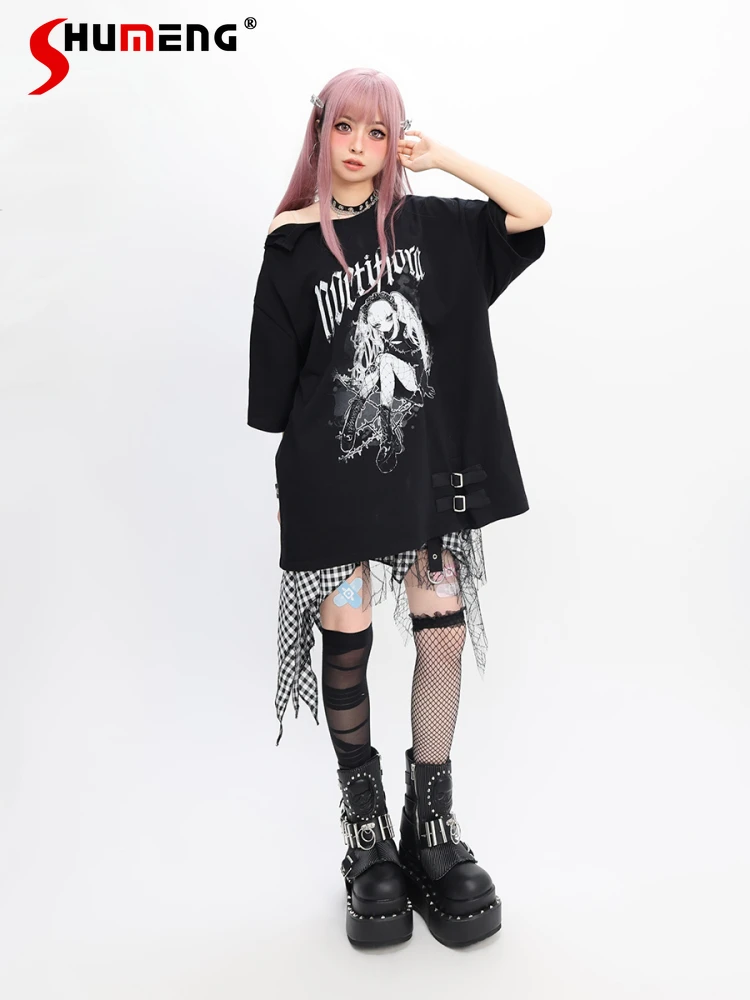 Модные топы Highstreet Subculture Sweet Cool Y2K с круглым вырезом и открытыми плечами, универсальная свободная повседневная футболка с короткими рукавами, женский топ
Модные топы Highstreet Subculture Sweet Cool Y2K с круглым вырезом и открытыми плечами, универсальная свободная повседневная футболка с короткими рукавами, женский топ