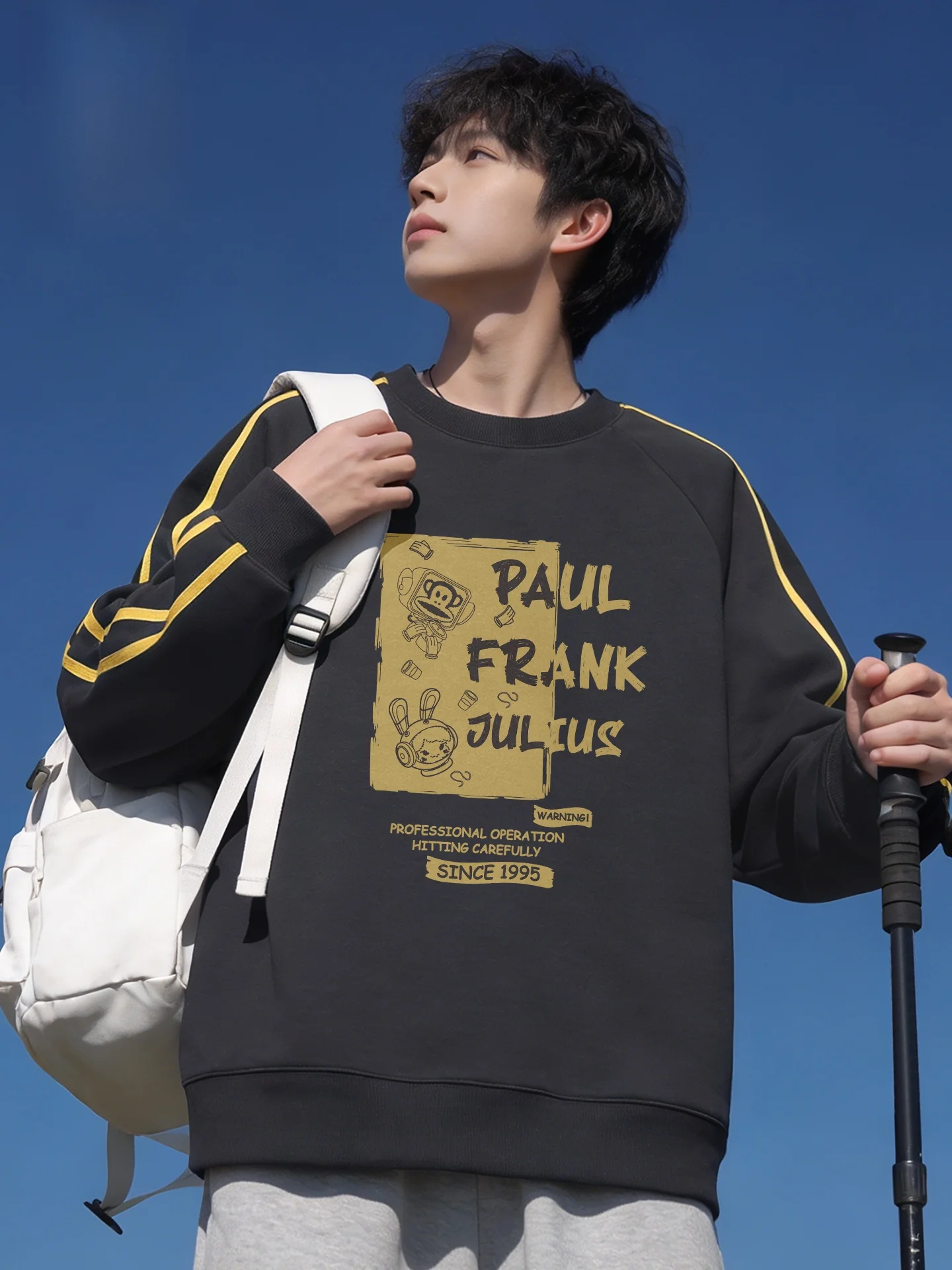 American Sle round Ne Sweatirt Men Early Spring New Casual Striped Color Blo Jaet Loose Fit Cotton Polye...
American Sle round Ne Sweatirt Men Early Spring New Casual Striped Color Blo Jaet Loose Fit Cotton Polye...