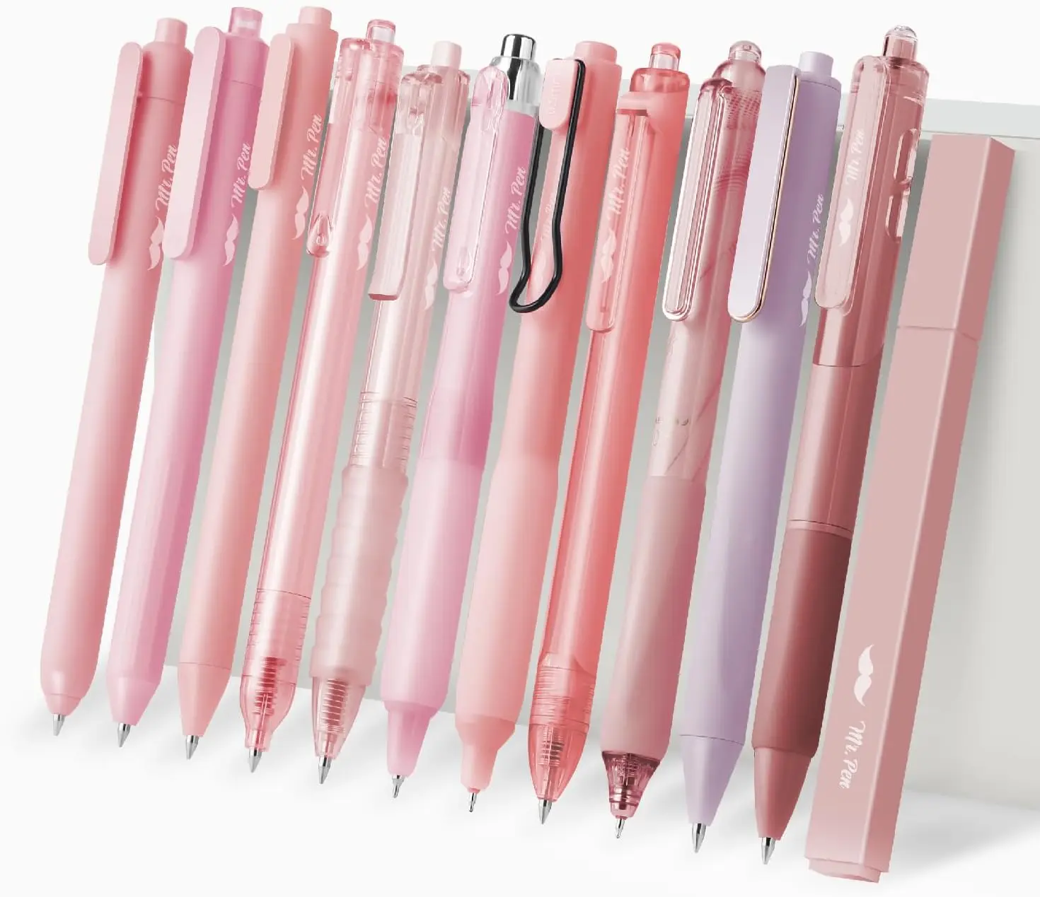 12 Pack Pink Gel Pens Set, Black Ink 0.5mm Fine Point, Smooth Writing Pens for Journaling, School & Office Supplies, with 1 Highlighter
12 Pack Pink Gel Pens Set, Black Ink 0.5mm Fine Point, Smooth Writing Pens for Journaling, School & Office Supplies, with 1 Highlighter