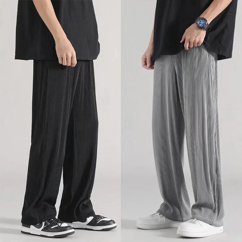 Ice Silk Straight Leg Casual Pants Thin Summer Spor Men's Striped Loose Fit Qui Dry Casual Trousers Youth Active Sle
Ice Silk Straight Leg Casual Pants Thin Summer Spor Men's Striped Loose Fit Qui Dry Casual Trousers Youth Active Sle