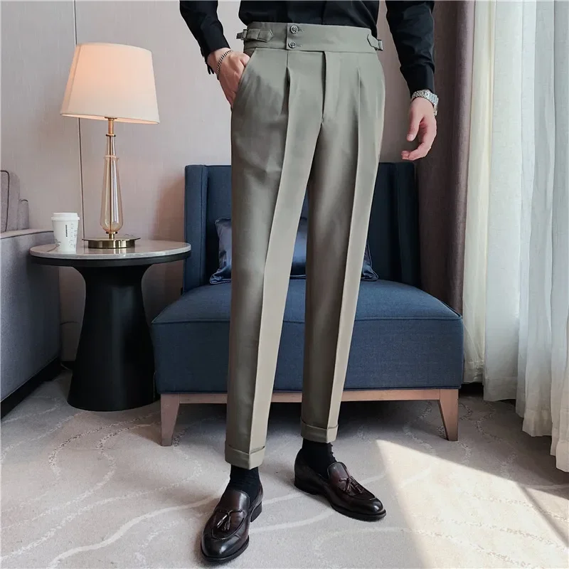 2023 Spring Summer Men's Suit Pants Formal Pants High Quality Solid Color Business Fashion Casual Ankle Length Trousers
2023 Spring Summer Men's Suit Pants Formal Pants High Quality Solid Color Business Fashion Casual Ankle Length Trousers