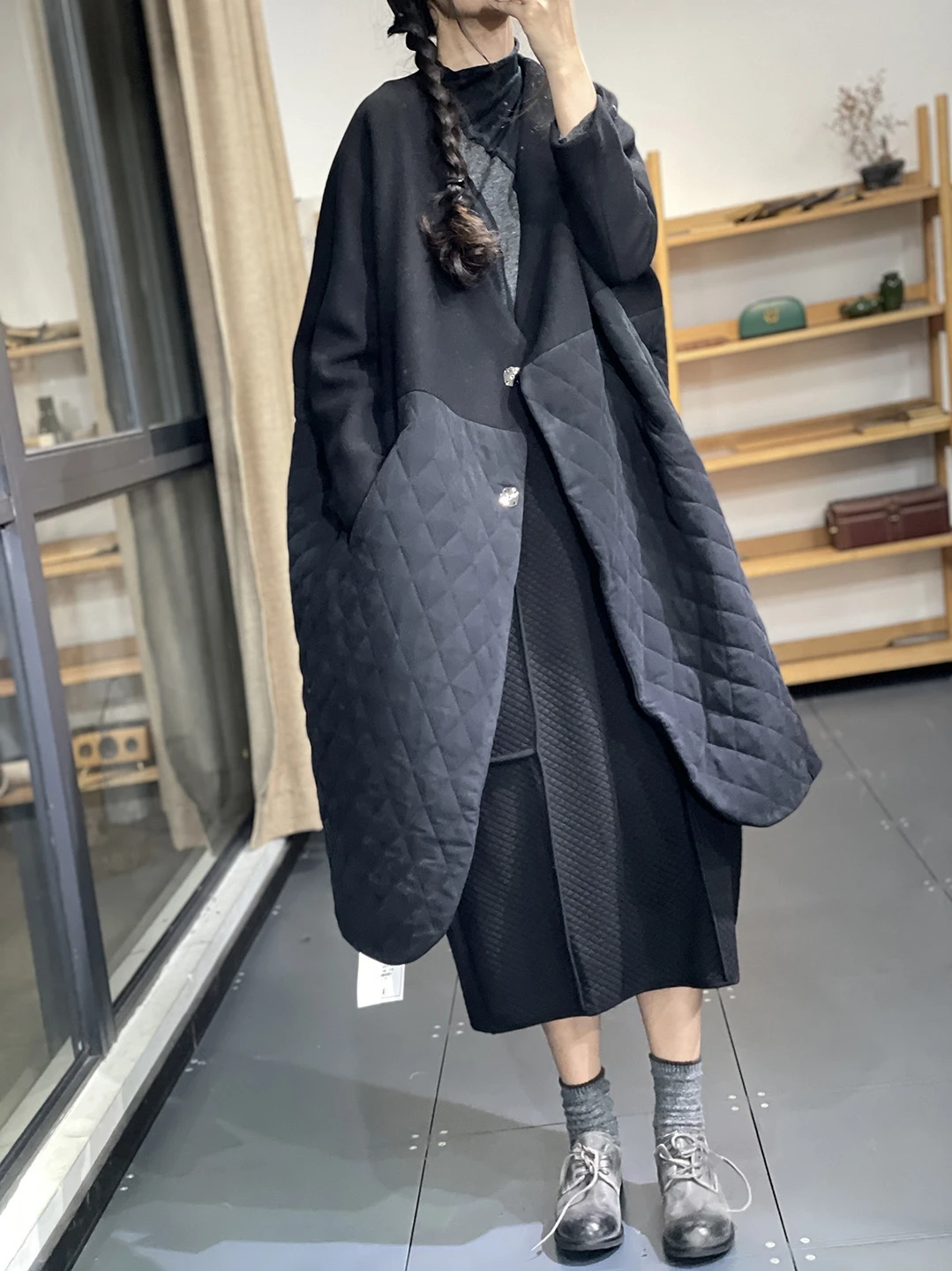 Faionable Large Size Women's Cotton Coat Autumn Winter Wool Blend Patchwork Jaet Korean Sle V Ne Single Button Long S...
Faionable Large Size Women's Cotton Coat Autumn Winter Wool Blend Patchwork Jaet Korean Sle V Ne Single Button Long S...
