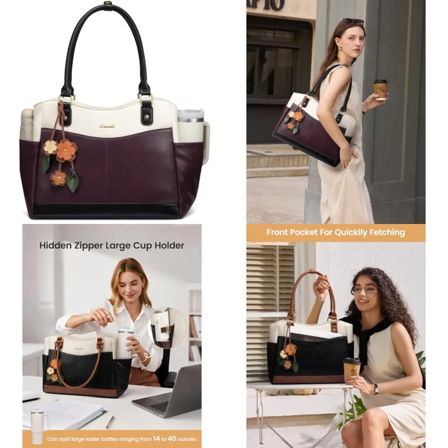 LOVEVOOK Laptop Bag for Women, Origal Vtage Work Tote Bag Computer Office Teacher Bag with Flower Pendant
LOVEVOOK Laptop Bag for Women, Origal Vtage Work Tote Bag Computer Office Teacher Bag with Flower Pendant