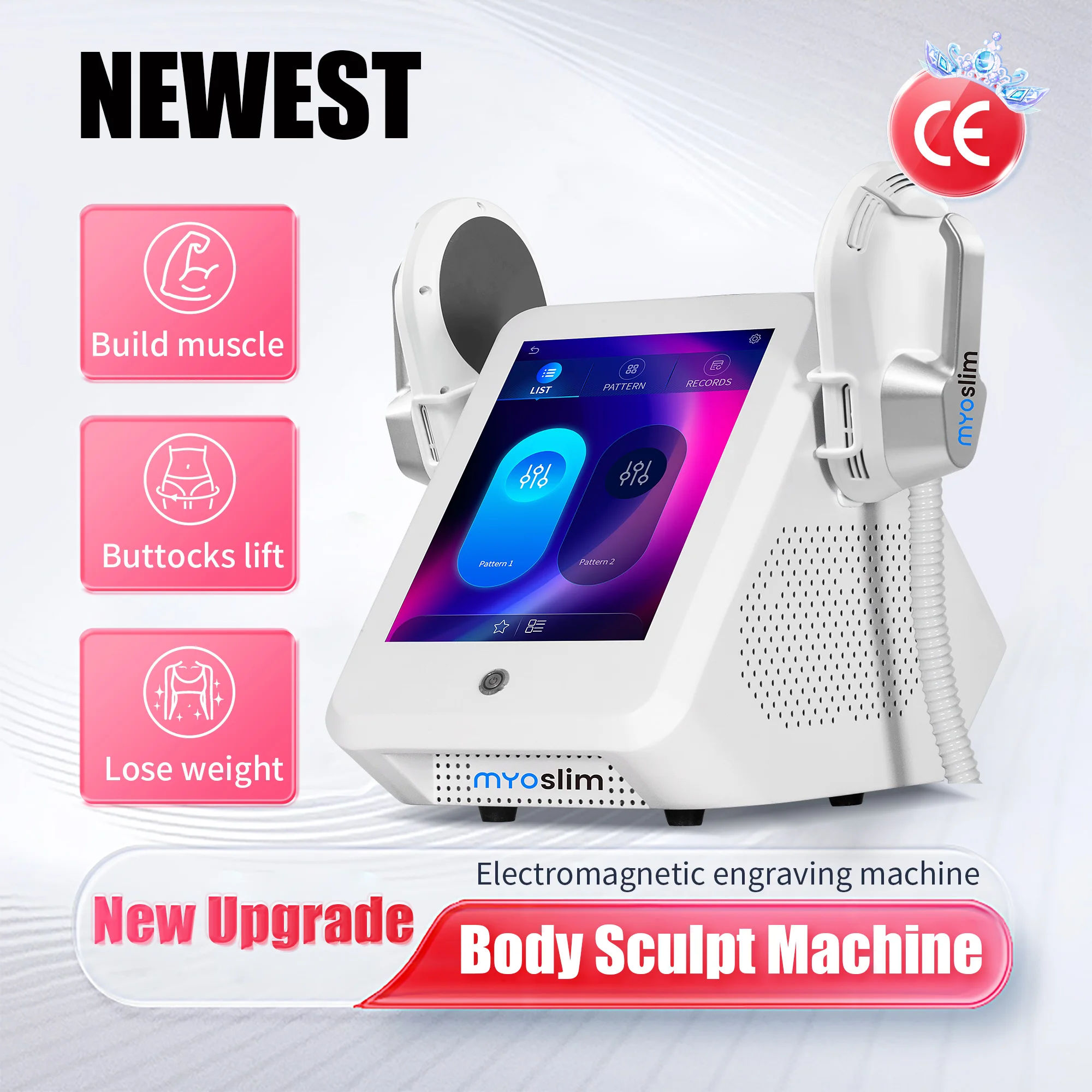 MYOSLIM Body Slimming Sculpt Muscle Stimulate Fat Removel EMS Eletric Machine Hi-emt RF Weight Lose Portable Electromagnetic
MYOSLIM Body Slimming Sculpt Muscle Stimulate Fat Removel EMS Eletric Machine Hi-emt RF Weight Lose Portable Electromagnetic