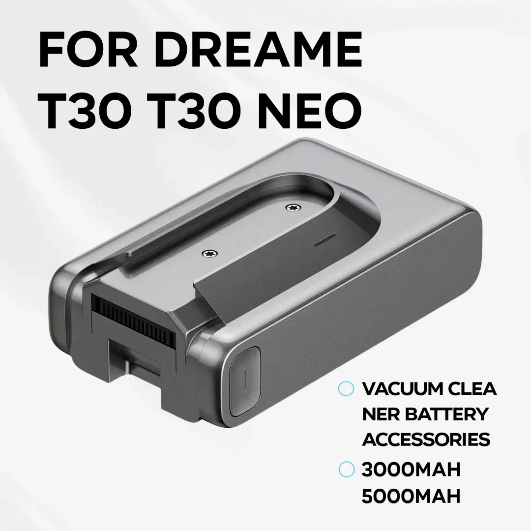 Original 2900mAh Replacement Battery for Dreame T30 R20 Cordless Vacuum Cleaner Rechargeable Removable Cordless Extra Battery
Original 2900mAh Replacement Battery for Dreame T30 R20 Cordless Vacuum Cleaner Rechargeable Removable Cordless Extra Battery