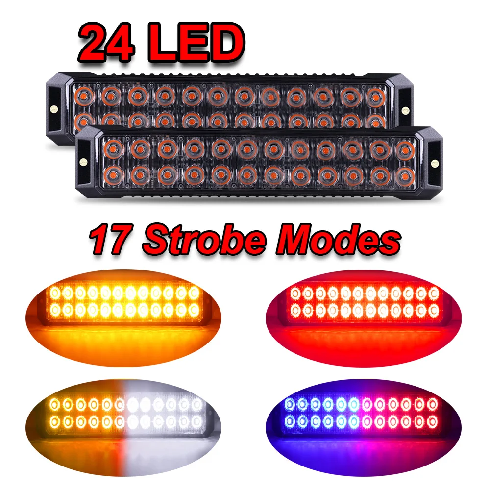 2 in 1 High Quality 24LED Car Grille Warning Emergency Strobe Light Easy to Install Designed for Cars Trucks Enhanced Visibility
2 in 1 High Quality 24LED Car Grille Warning Emergency Strobe Light Easy to Install Designed for Cars Trucks Enhanced Visibility