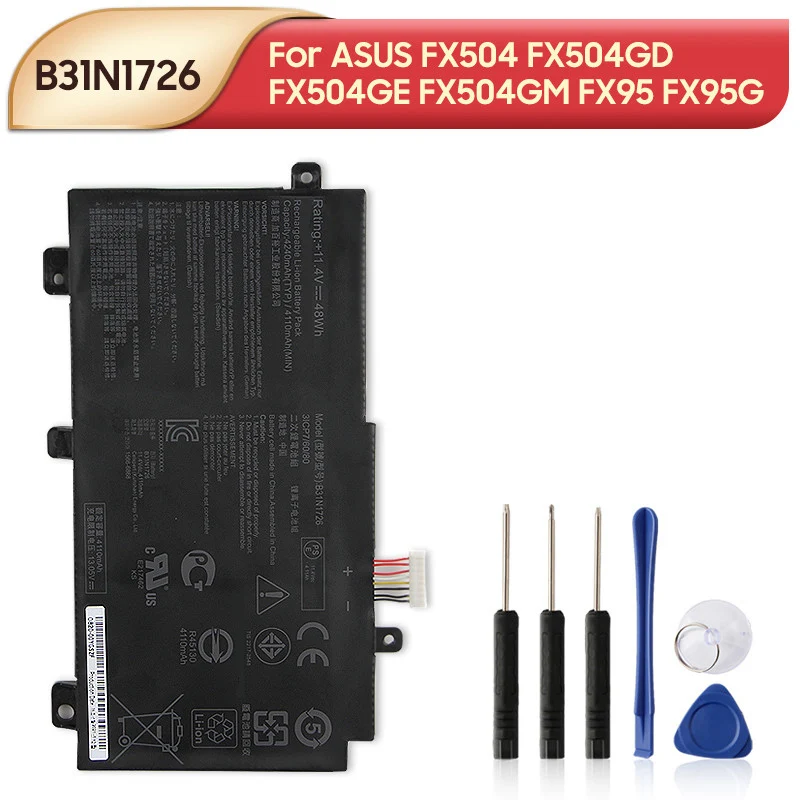 B31N1726 Replacement Laptop Battery For ASUS FX86 FX80G FX80GE/GD8750 FX95G FX505G FX504G FX504 FX504GD FX504GE Battery
B31N1726 Replacement Laptop Battery For ASUS FX86 FX80G FX80GE/GD8750 FX95G FX505G FX504G FX504 FX504GD FX504GE Battery