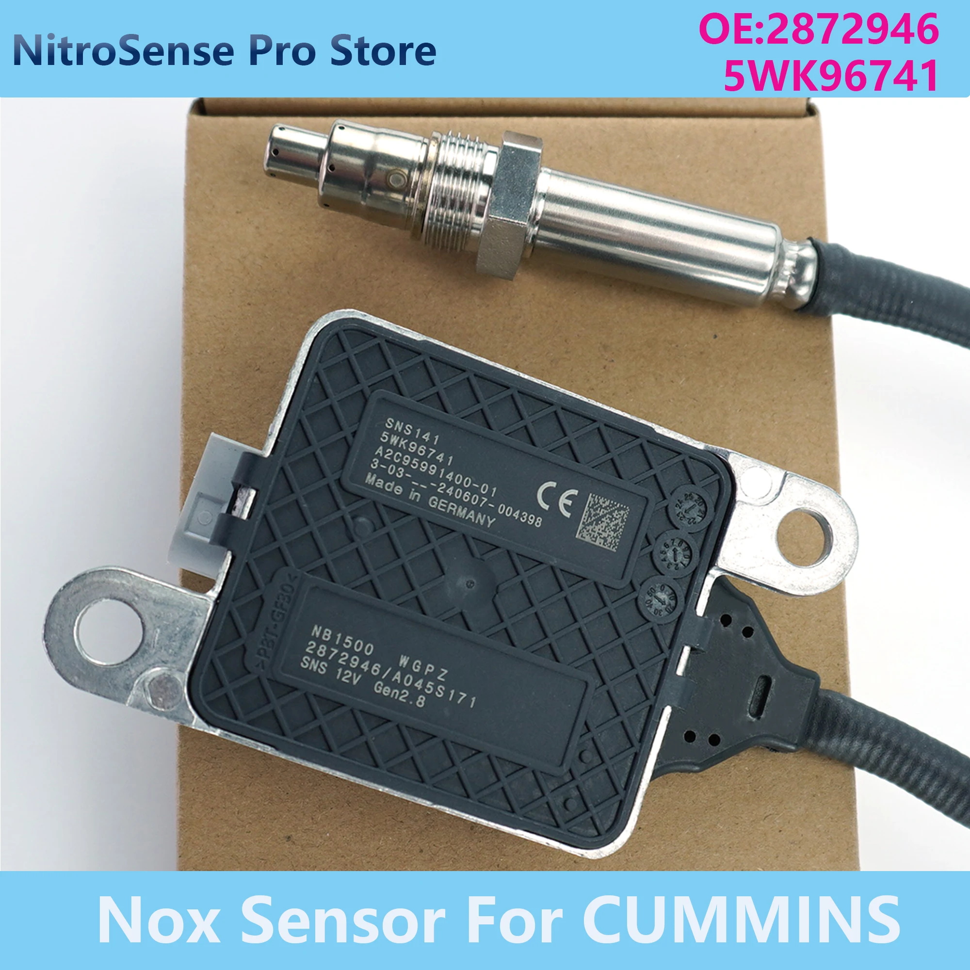 5WK96741 5WK9 6741 2872946 Nitrogen Oxide Sensor For Cumminss 11.9L 15.0L 2013-2018
5WK96741 5WK9 6741 2872946 Nitrogen Oxide Sensor For Cumminss 11.9L 15.0L 2013-2018