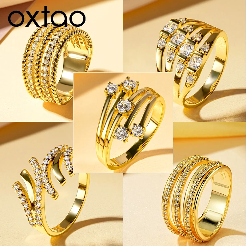 OXTAO Statement CZ Lab Imitation Diamond Ring for Women Men 14K Gold Filled Fashion Wedding Finger Ring Aesthetic Jewelry Gifts
OXTAO Statement CZ Lab Imitation Diamond Ring for Women Men 14K Gold Filled Fashion Wedding Finger Ring Aesthetic Jewelry Gifts